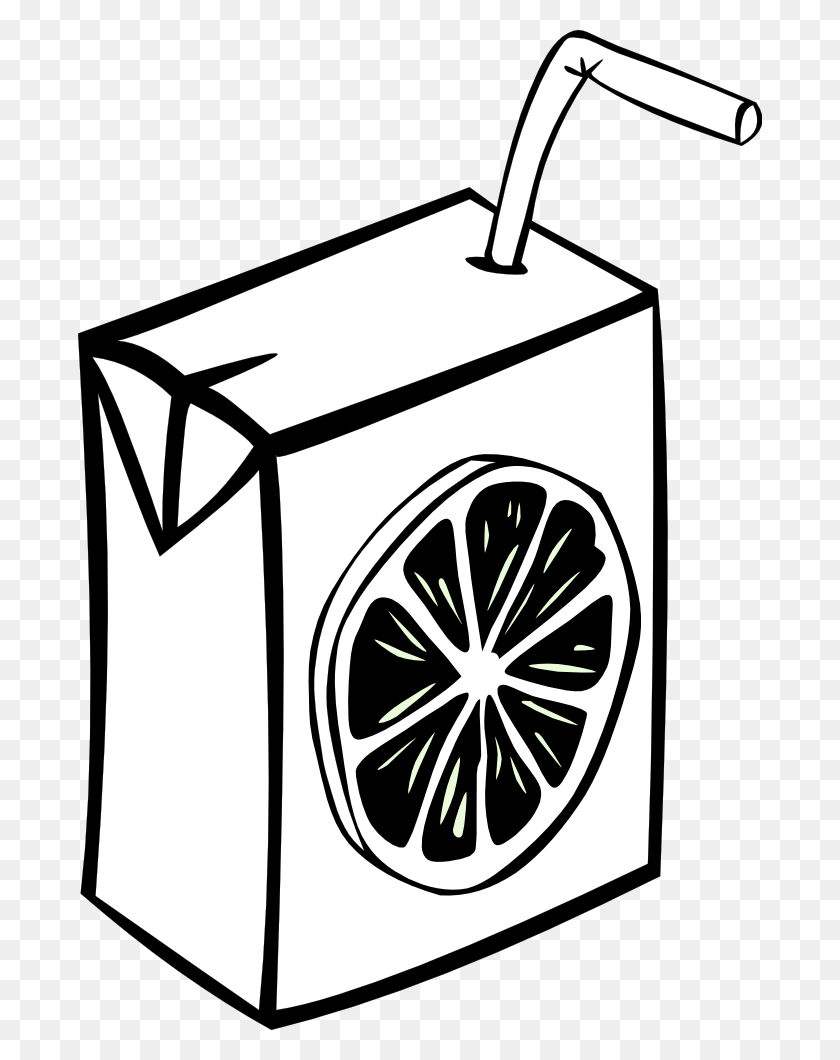684x1000 Drink Clipart Juice Box - School Supplies Clipart Black And White