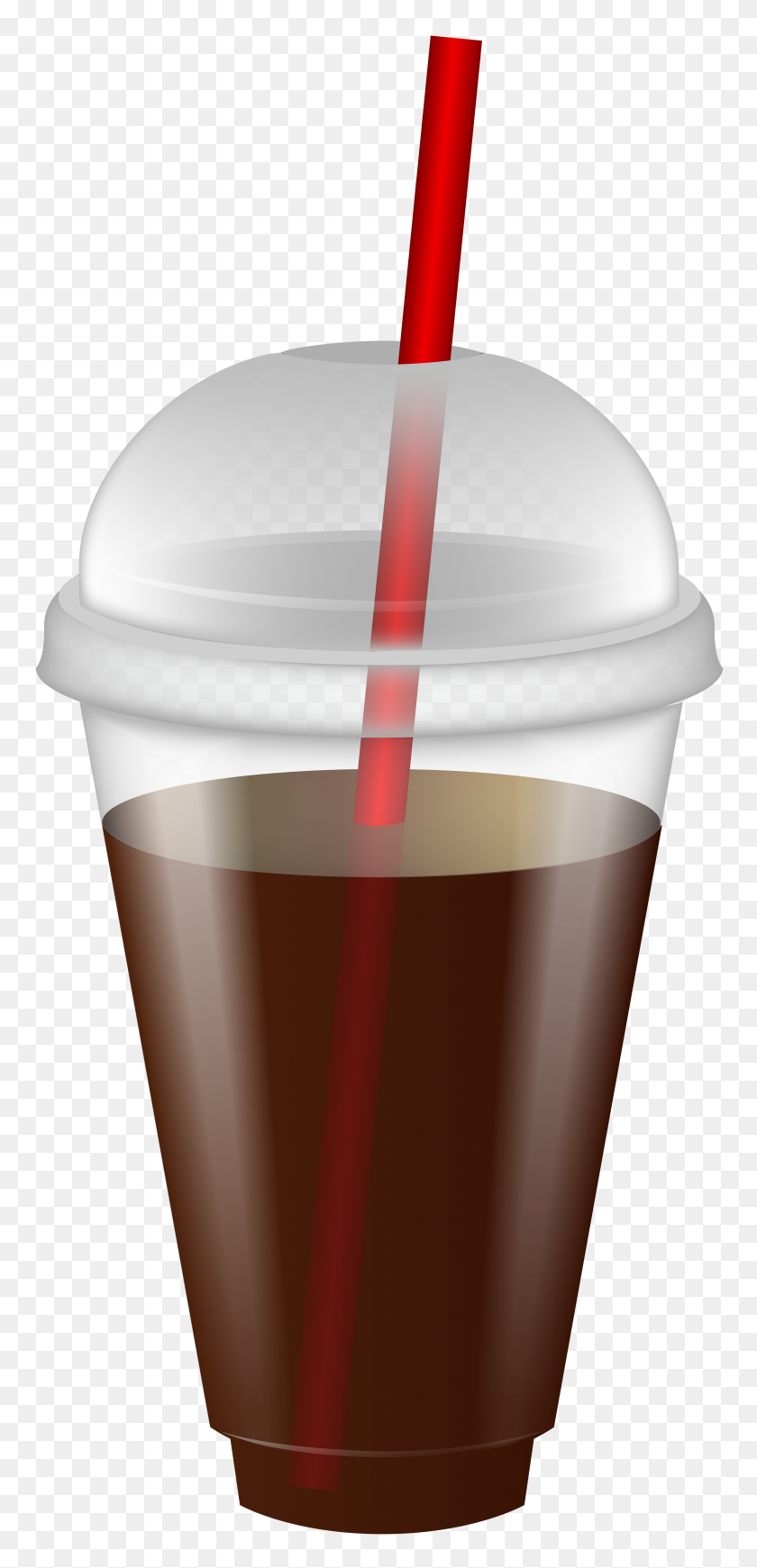 3710x8000 Drink In Plastic Cup With Straw Png Clip Art Gallery - Plastic Clipart
