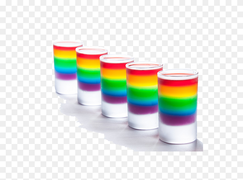 564x565 Drink Mixes Rainbow Shots - Shots PNG