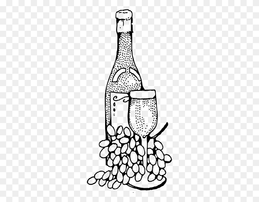 276x597 Drinking Glass Clipart Black And White - Champagne Glass Clipart Black And White