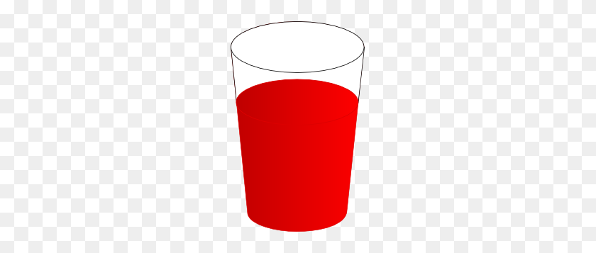 189x297 Drinking Glass, With Red Punch Clip Art - Punch Clipart