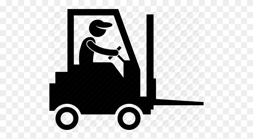 512x402 Driver, Forklift, Lifting, Truck, Warehouse, Worker Icon - Forklift PNG