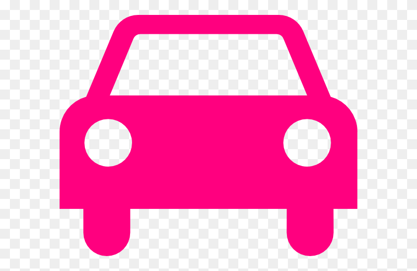600x485 Клипарт Вождение Розового Автомобиля - Вождение Автомобиля Клипарт