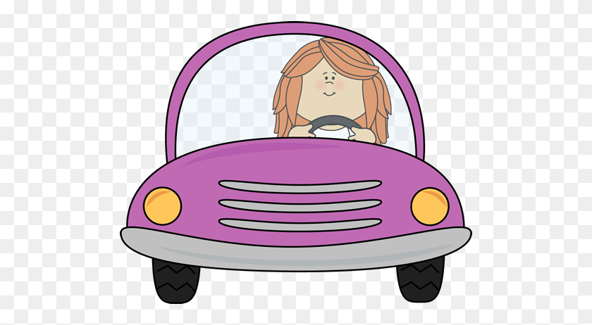 500x402 Driving Cliparts - Car Driving On Road Clipart