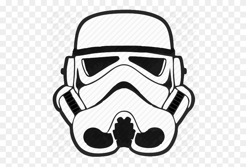 512x512 Droid, Helmet, Soldier, Star, Starwars, Storm Trooper, Wars Icon - Star Wars PNG