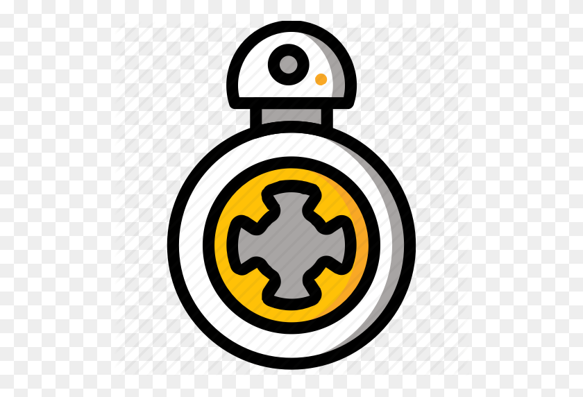 512x512 Droid, Robot, Robots, Star Wars Icon - Bb8 PNG