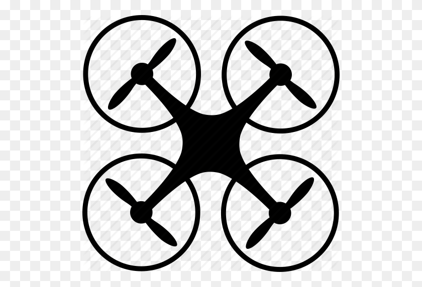 512x512 Drone Quadcopter Clipart - Drone Clipart
