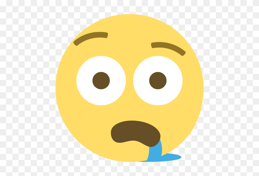 512x512 Слюни Лицо Emoji Смайлик Иконка Вектор Бесплатно Скачать Вектор - Слюни Png