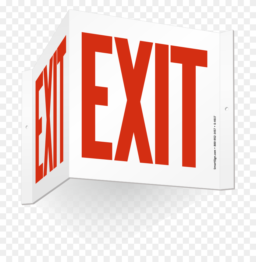 702x800 Drop Ceiling Exit Signs Projecting Exit Signs - Exit Sign Clip Art