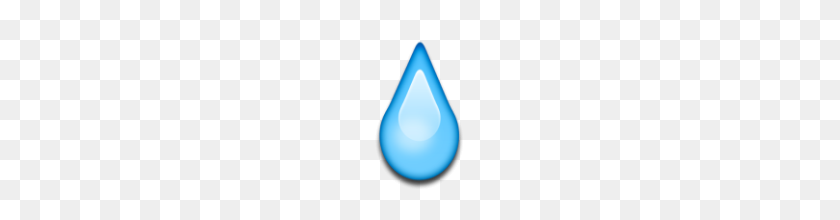 160x160 Droplet Emoji - Sweat Drop PNG