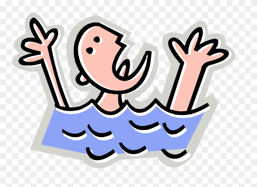 1619x1145 Drowning Man Clip Art - People Swimming Clipart