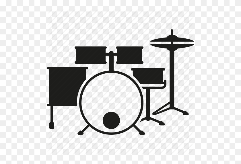 512x512 Drum Kit, Drum Set, Drums, Instrument, Music, Percussion, Sound Icon - Drum Set Clip Art
