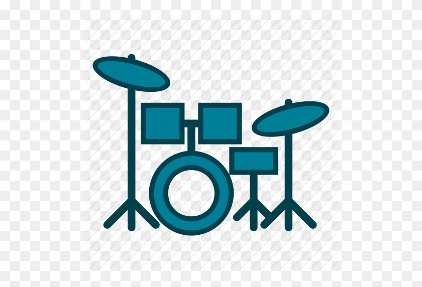 512x512 Drum Kit, Drum Set, Drums, Instruments, Musical Instruments - Drum Set Clip Art