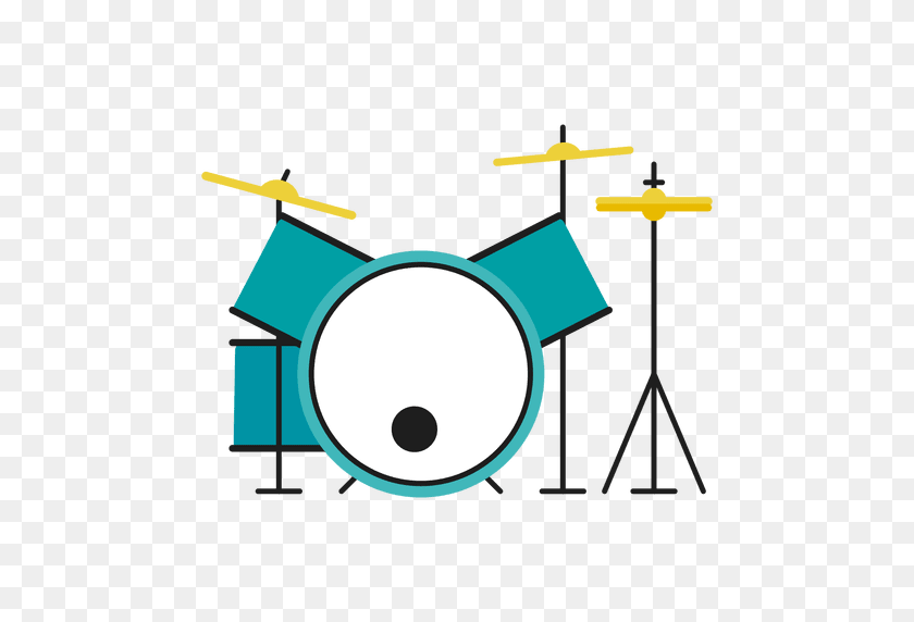512x512 Drum Kit Illustration - Drum Set Clip Art