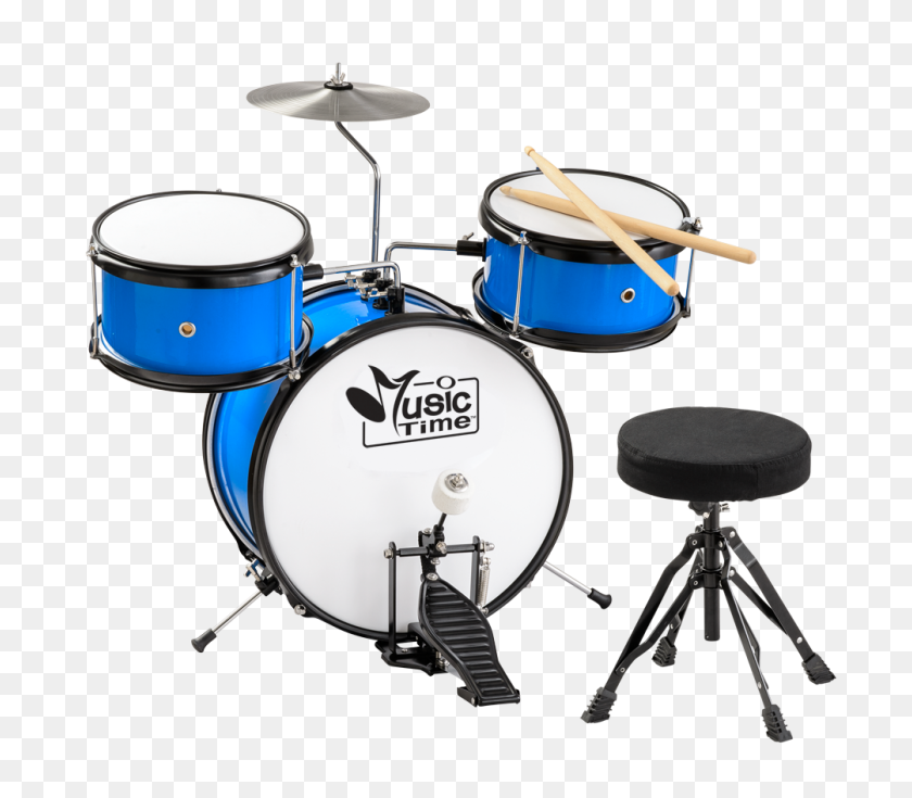 1004x870 Drum Set Blue Music Time - Drum Set PNG