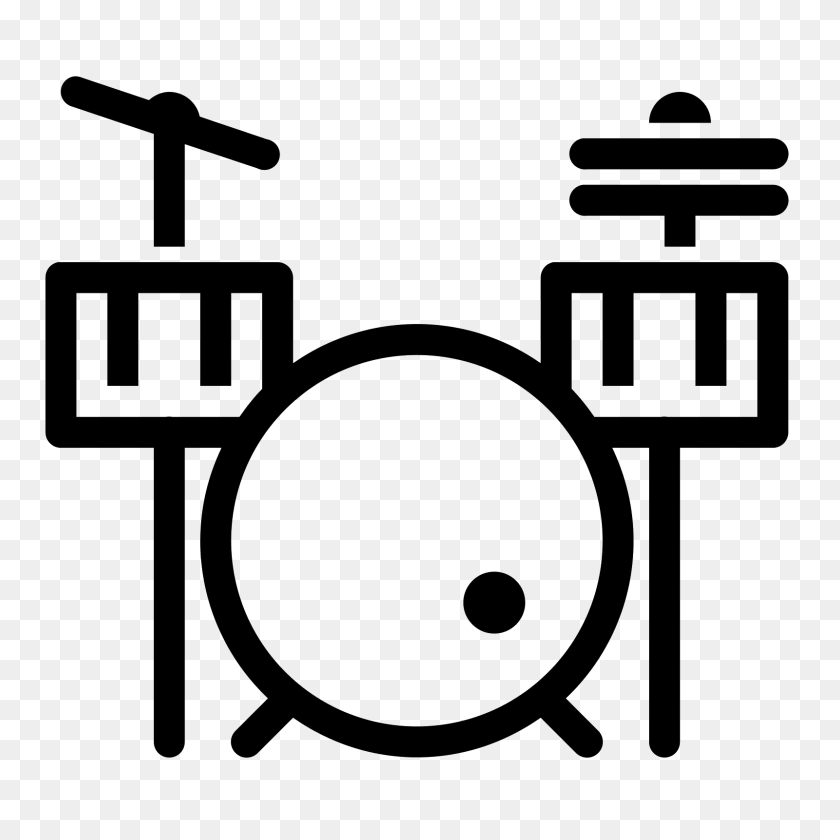 1600x1600 Drum Set Icon - Drum Set PNG