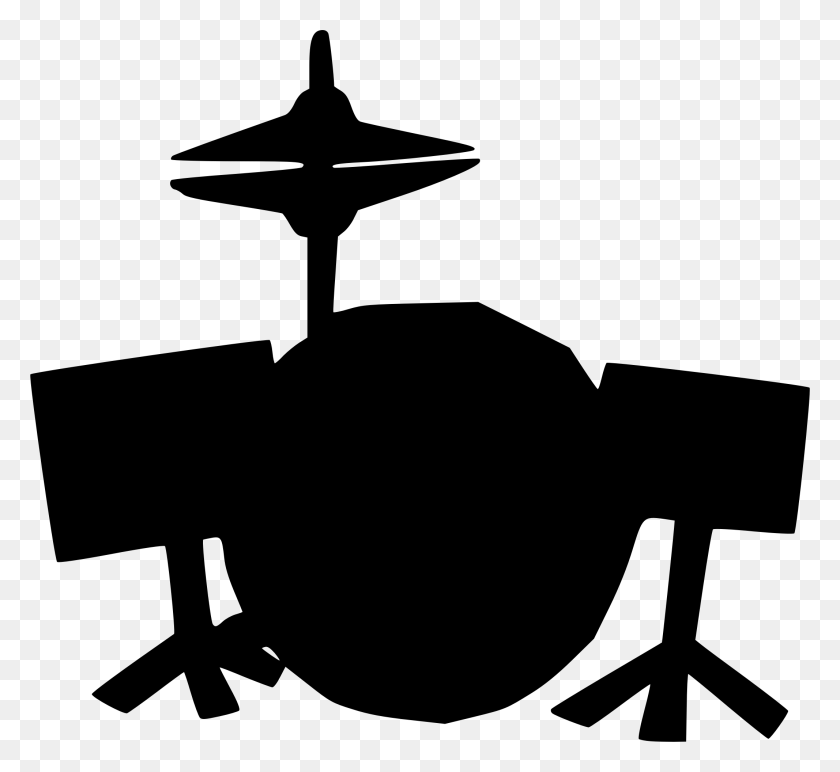 2133x1949 Drum Set Icons Png - Drum Set Clipart Black And White