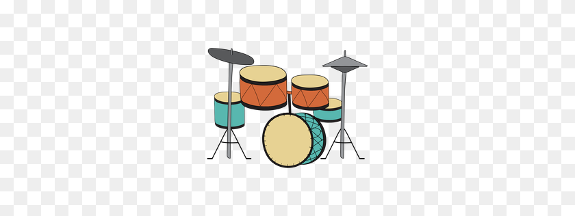 256x256 Drum Set Musical Instrument - Drum Set Clip Art