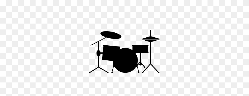 266x266 Drum Set Png Blanco Y Negro Transparente Drum Set Black And White - Drum Major Clipart