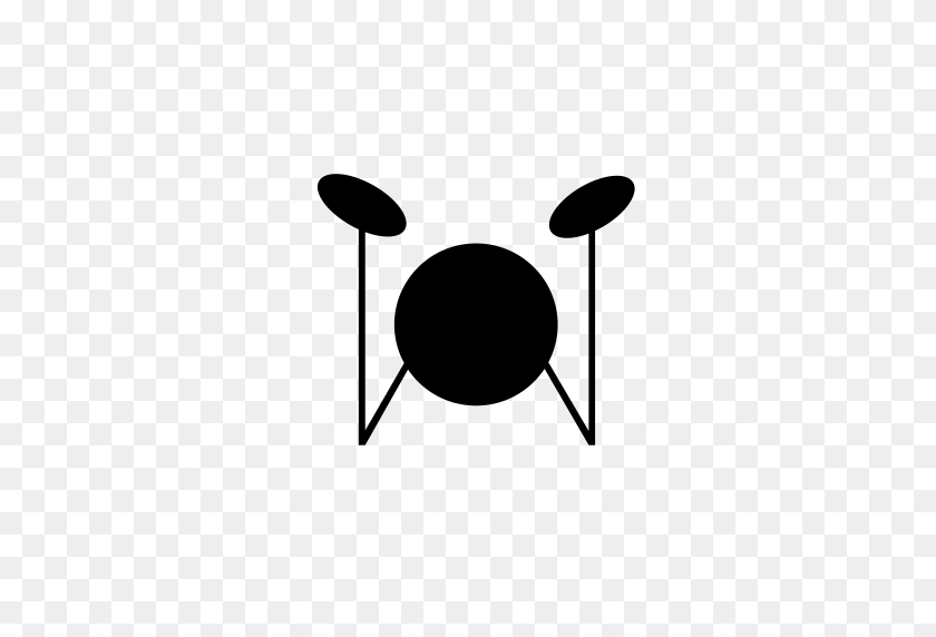 512x512 Drummer Icon With Png And Vector Format For Free Unlimited - Drum Set Clipart Blanco Y Negro