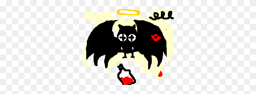 300x250 Drunk Holy Vampire Bat Gets Stabbed Drawing - Vampire Bat Clipart
