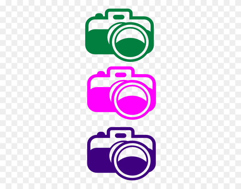246x600 Dslr Camera Mulit Colors Clipart - Dslr Camera Clipart