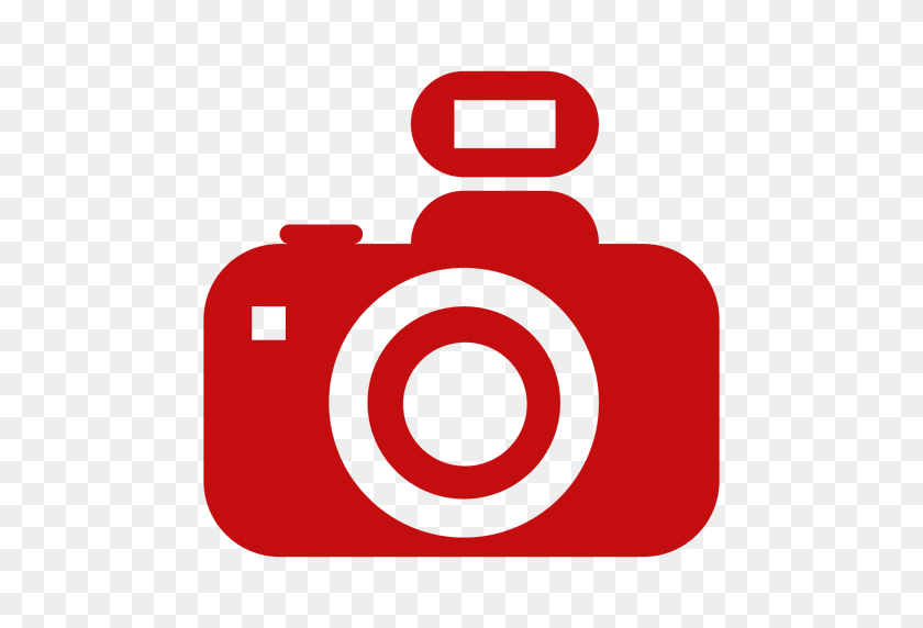 512x512 Dslr Camera Silhouette - Red Camera PNG