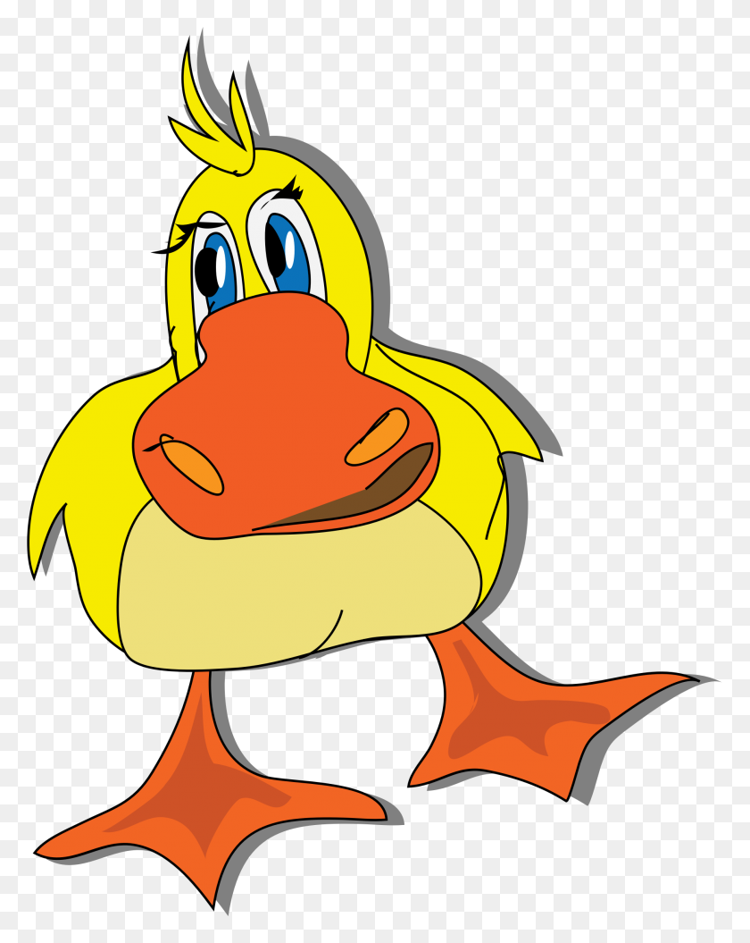 1881x2400 Duck Cartoon Group With Items - Duck Family Clipart