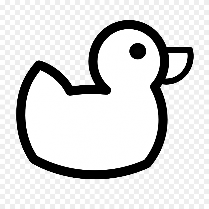 999x999 Duck Clipart Black And White - Float Clipart Black And White