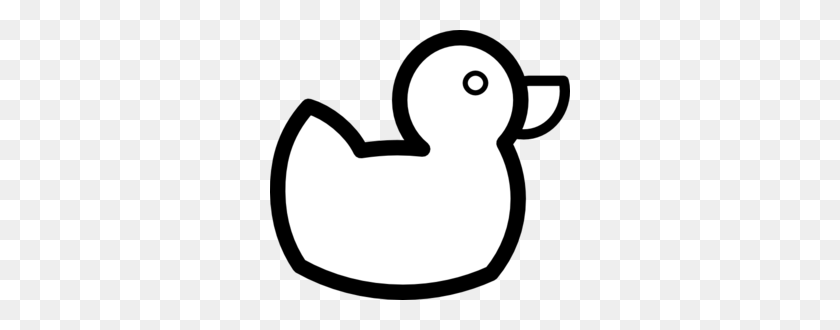 300x270 Duck Clipart Black Whit - Eating Clipart Black And White