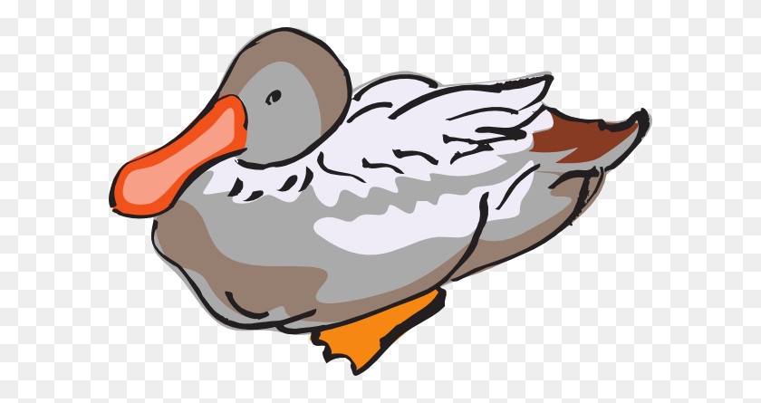 600x385 Duck Clipart Brown - Cute Duck Clipart