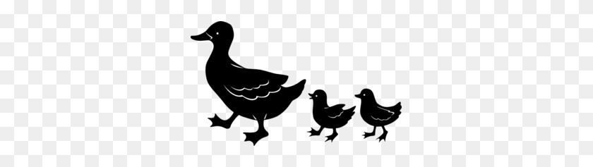 299x177 Duck Family Silhouettes Clip Art - Family Silhouette PNG