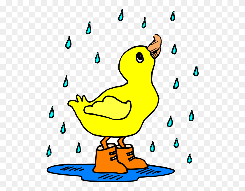 522x595 Duck In The Rain Clip Art - Duck Family Clipart