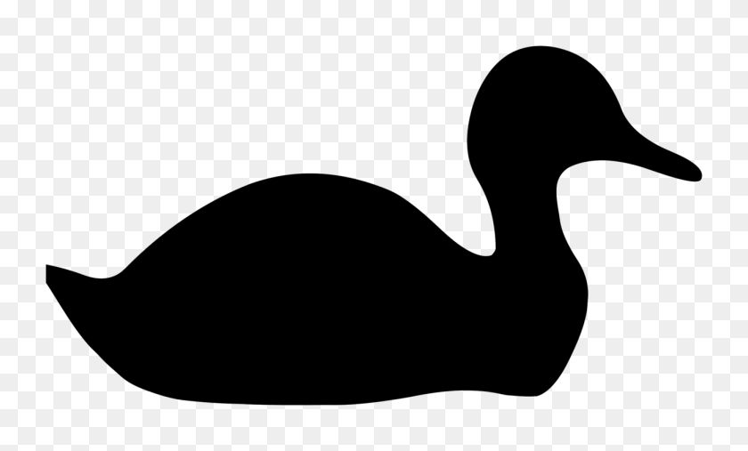 1307x750 Duck Mallard Bird Cygnini Silhouette - Quack Clipart