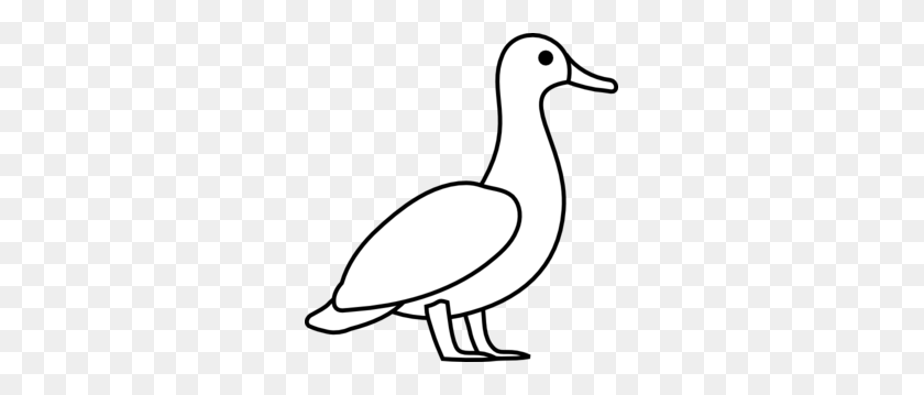 285x299 Duck Outline Clip Art - Duck Clipart Black And White