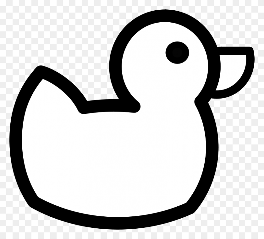 800x719 Duck Outline Clip Art Rubber Duck Clip Art Vector Graphics Bird - Bird Clipart Outline