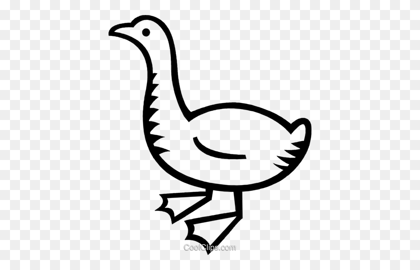 406x480 Duck Royalty Free Vector Clip Art Illustration - Duck Clipart Black And White