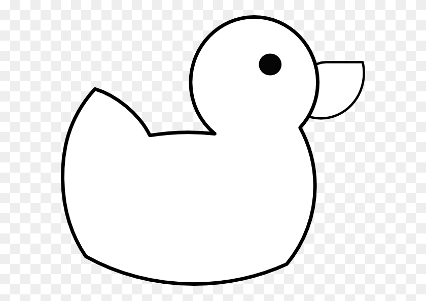600x533 Duck Template Cliparts - Duck Clipart Black And White