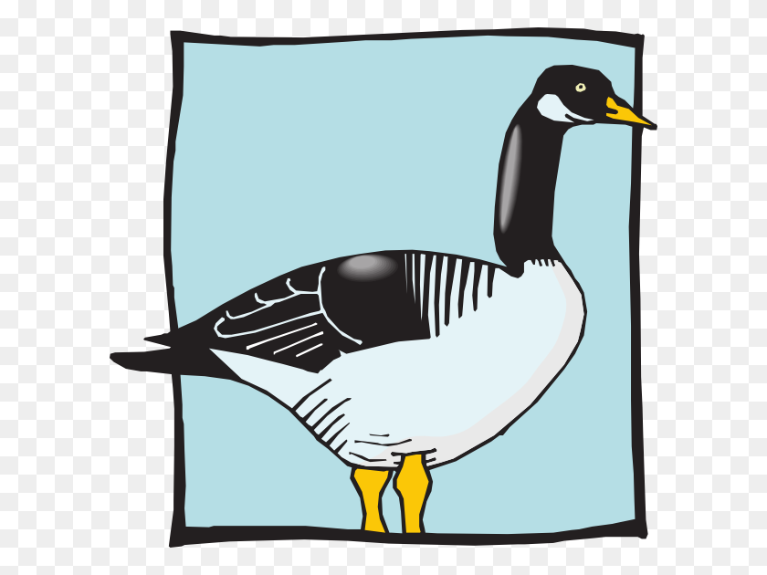 600x570 Duck With Blue Background Png, Clip Art For Web - Canada Goose Clipart