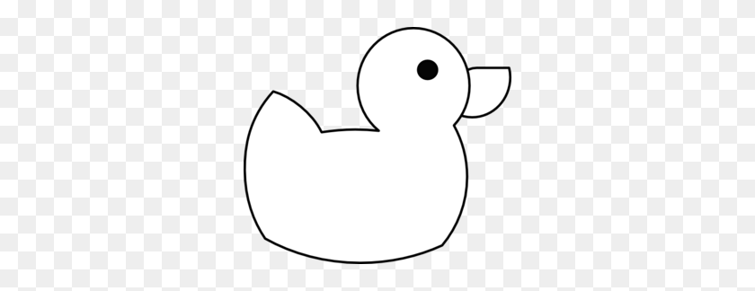 298x264 Duckling Outline - Thin Clipart