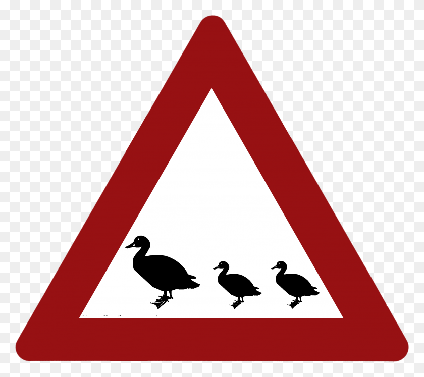 2584x2277 Ducks Crossing The Road Sign - Animal Crossing PNG