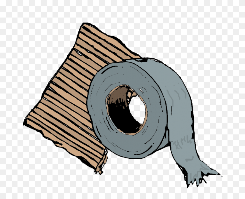 808x644 Duct Tape And Cardboard - Duct Tape Clipart