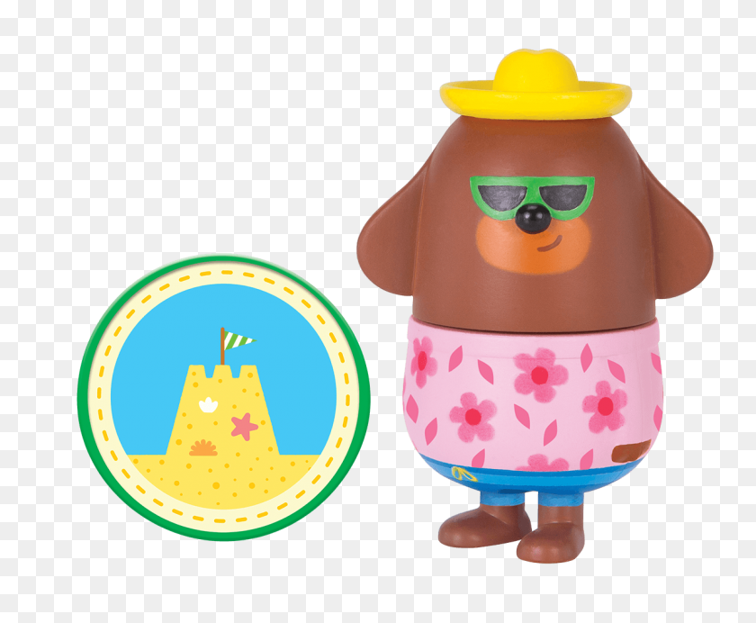 1200x973 Duggee With Sand Castle Badge - Sand Castle PNG