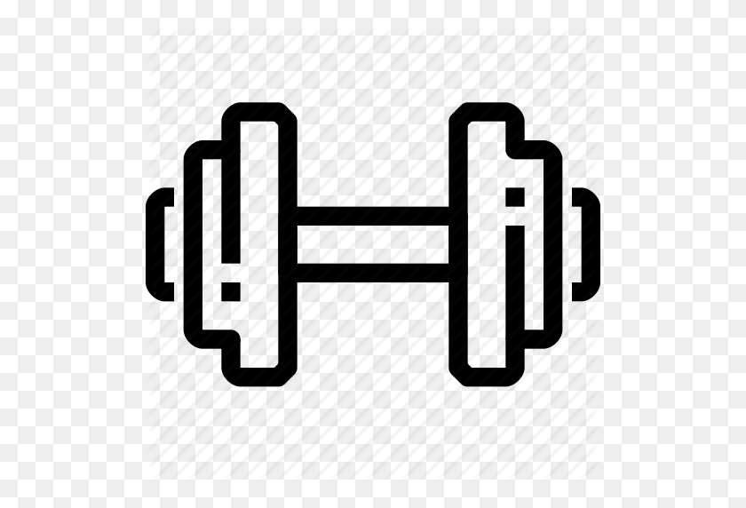 512x512 Mancuernas, Fitness, Gimnasio, Icono Saludable - Dumbbell Clipart Png