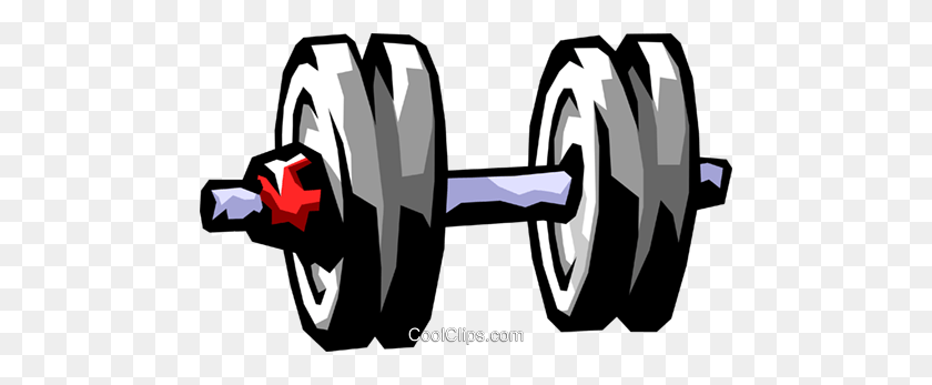 480x287 Dumbbell Royalty Free Vector Clipart Illustration - Powerlifting Clipart