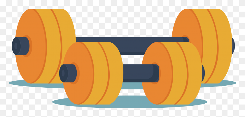 3058x1346 Dumbbells Clipart - Workout Equipment Clipart