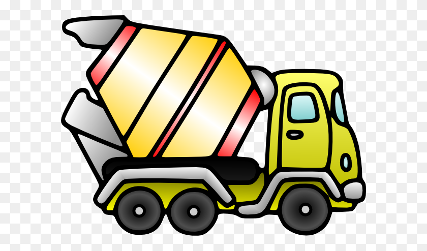 600x434 Dump Truck Cement Mixer Clipart Image Cartoon Drawing Of A Cement - Garbage Truck Clipart Images