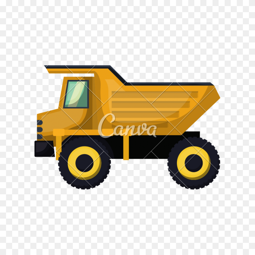 800x800 Dump Truck Flat Icon Colorful Silhouette With Half Shadow - Dump Truck PNG