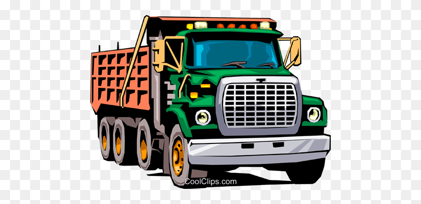 480x348 Dump Truck Royalty Free Vector Clip Art Illustration - Dump Truck PNG