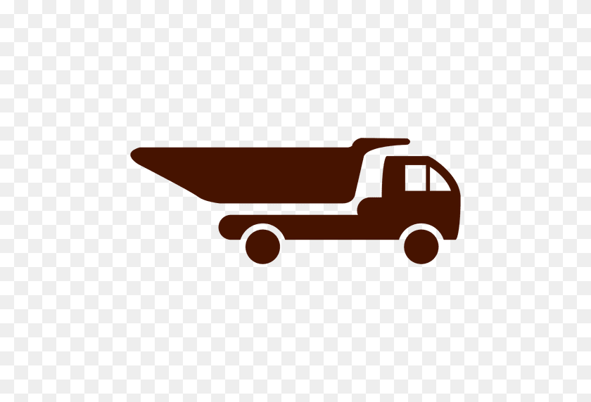 512x512 Dump Truck Silhouette Icon - Dump Truck PNG